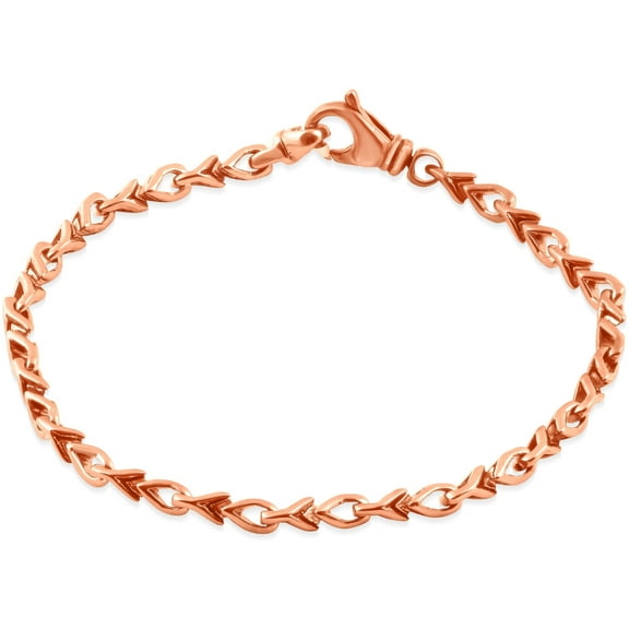 Pompeii Men's Link 14k Gold (17gram) or Platinum (27gram) 3.5mm Bracelet 8" (,)