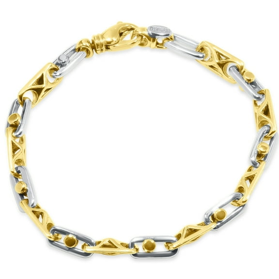 Pompeii Men's Link 14k Gold (23gram) or Platinum (37gram) 5.5-6.5mm Bracelet 8.5" (,)