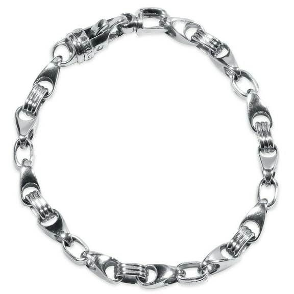 Pompeii Men's Link 14k Gold (34gram) or Platinum (54gram) 6.5mm Bracelet 9" (,)