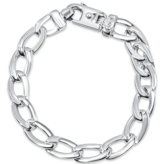 Pompeii Men's Link 14k Gold (34gram) or Platinum (54gram) 7.5mm Bracelet 8" (,)