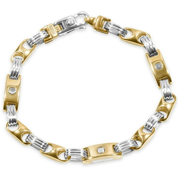 Pompeii Men's Link 14k Gold (40gram) or Platinum (65gram) 7mm Bracelet 8" (,)