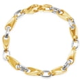 thumbnail image 1 of Pompeii Men's Link 14k Gold (46gram) or Platinum (74gram) 7mm Bracelet 8.5" (,), 1 of 3