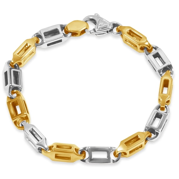 Pompeii Men's Link 14k Gold (50gram) or Platinum (81gram) 7.5mm Bracelet 8.5" (,)