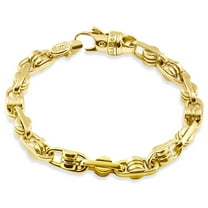 Pompeii Men's Link 14k Gold (62gram) or Platinum (101gram) 7.5mm Bracelet 9" (,)
