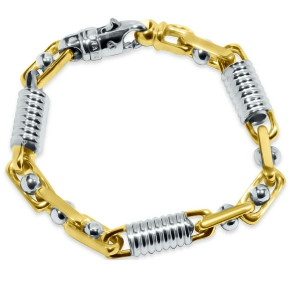 Pompeii Men's Link 14k Gold (69gram) or Platinum (111gram) 7.5-8.5mm Bracelet 8.5" (,)