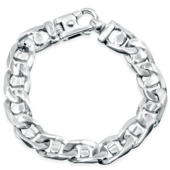Pompeii Men's Marine 14k Gold (74gram) or Platinum (119gram) 13.5mm Link Bracelet 8.5" (,)