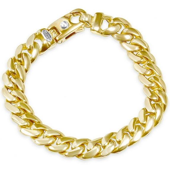 Pompeii Men's Rounded Cuban Link 14k Gold (62gram) or Platinum (101gram) 10.5mm Bracelet
