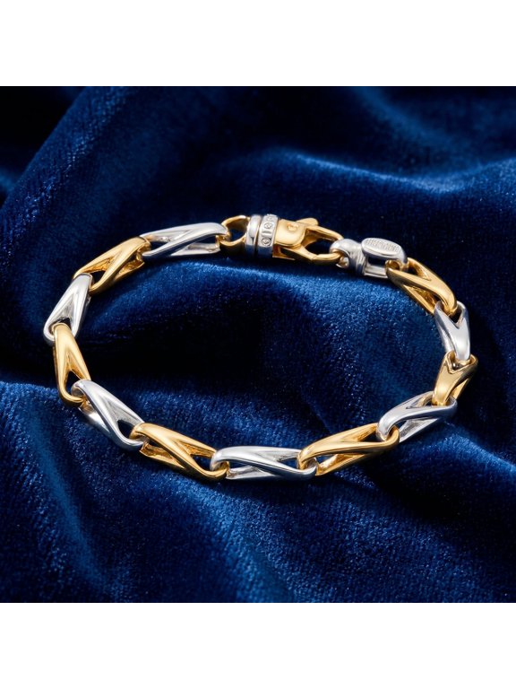 Pompeii Men's Seed Link 14k Gold (30gram) or Platinum (48gram) 6mm Bracelet 8.5" (,)
