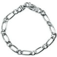 thumbnail image 1 of Pompeii Men's Single Link Figaro 14k Gold (26gram) or Platinum (36gram) 7.5mm Bracelet, 1 of 3