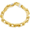 thumbnail image 1 of Pompeii Men's Square and Rounded Link 14k Gold (65gram) or Platinum (104gram) 8mm Bracelet, 1 of 3