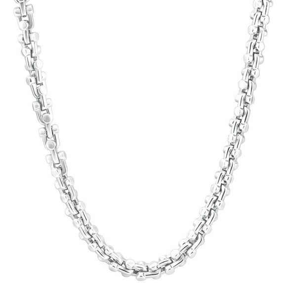 Pompeii Men's U-Shape 14k Gold (126gram) or Platinum (236gram) 7mm Link Chain Necklace 24"