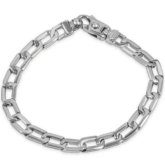 Pompeii Men's Wide Curb Link 14k Gold (27gram) or Platinum (44gram) 7mm Bracelet 8.25" (,)