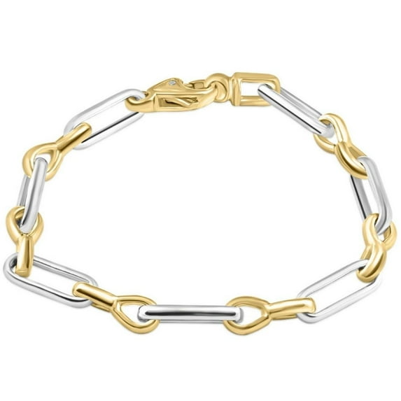 Pompeii Men's link 14k Gold (31gram) or Platinum (50gram) 7mm Bracelet 8.5" (,)