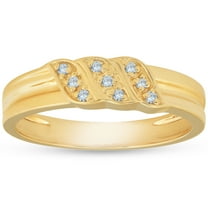Pompeii Mens 10k Yellow Gold Diamond Ring Anniversary Wedding Band (I/J,I1-I2)