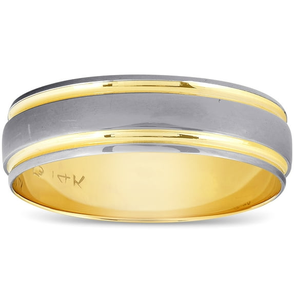 Pompeii Mens 14K Black Gold 6mm Wedding Ring Band (,)