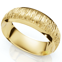 Pompeii Mens 14k Yellow Gold Wedding Ring Brushed Band New (,)