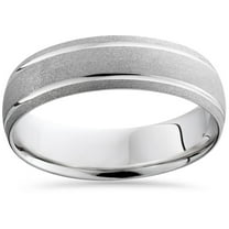 Pompeii Mens 950 Platinum Brushed Comfort Fit Wedding Ring Band (,)