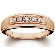 POMPEII3 Pompeii Mens Diamond Ring 14K Rose Gold (H/I,I1-I2)