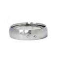 thumbnail image 1 of Pompeii Mens Three Stone 14K White Gold Diamond Wedding Band (G/H,SI), 1 of 3