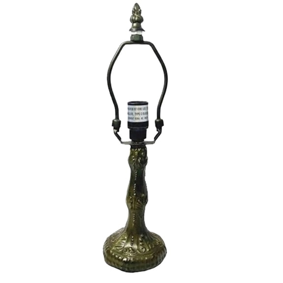 Pompeii Metal Lamp Base, Dark Bronze Finish with Gold Highlights, Nicely Weighted, 12.5" Tall