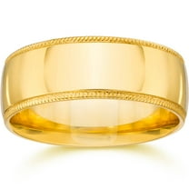 Pompeii Milgrain Comfort Fit Wedding Band 14K Yellow Gold (,)