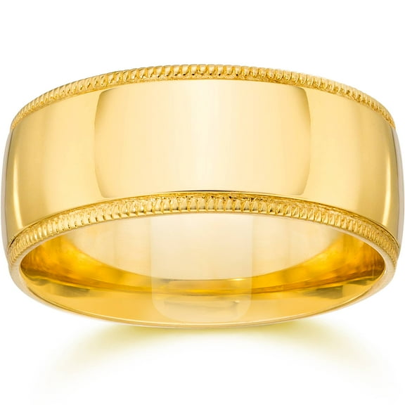 Pompeii Milgrain Wedding Band 14K Yellow Gold (,)
