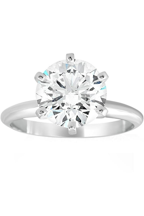 Pompeii Platinum 1/4 - 3Ct Diamond Solitaire Engagement Ring Lab Grown (I,VS)