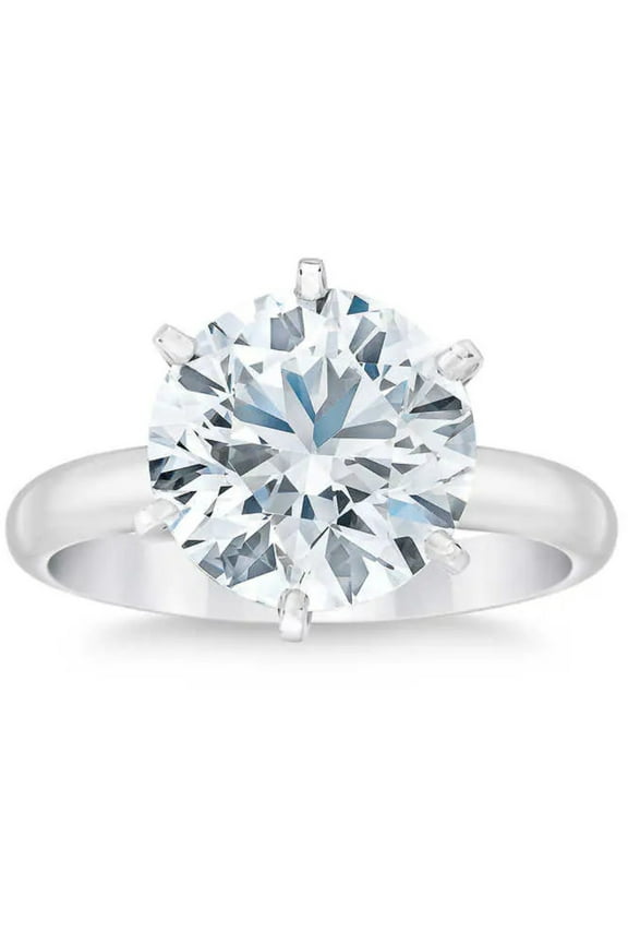Pompeii Platinum 1 - 5 carat Round Certified Diamond Engagement Ring Lab Grown (GH,(VS2))