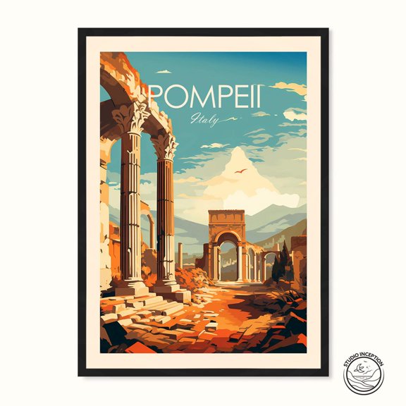 Pompeii Print Italy Travel Gift Home Decor Wall Art Prints Landscape Gift By Studio Inception