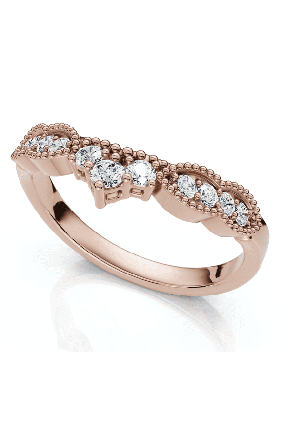 Pompeii Serina Diamond Wedding Guard Ring 14k Gold Lab Grown (E/F,VS1-VS2)