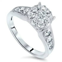 Pompeii VS 1 1/4ct Round Diamond Engagement Ring 14K White Gold (G/H,I1-I2)