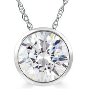 POMPEII3 Pompeii VS 1 Ct Solitaire Lab Grown Diamond Pendant Necklace in 14k White or Yellow Gold