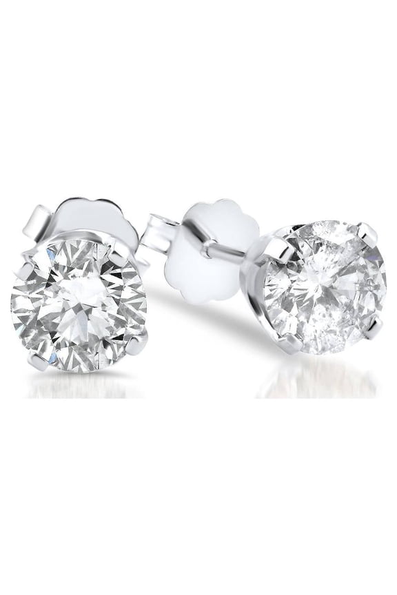 Pompeii VS .65ct Diamond Studs 14K White Gold Lab Grown (IJ,VS(1)-VS(2))