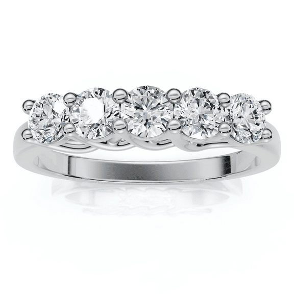 Pompeii White Gold 1/2ct 14K Diamond Wedding Guard Ring (G/H,I1)