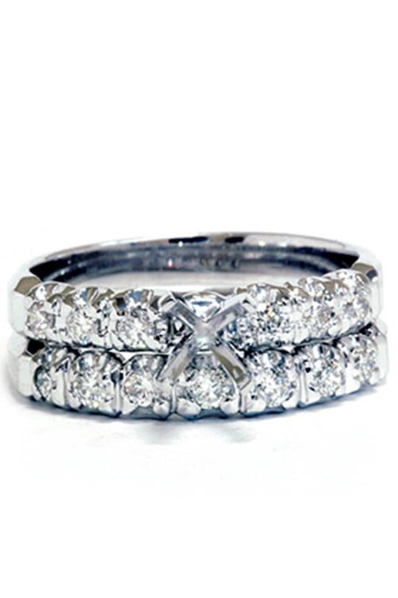 Pompeii White Gold 1/2ct Diamond Semi Mount Engagement Wedding Ring (G/H,I1)