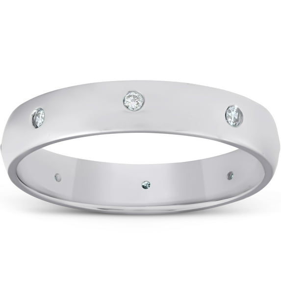 Pompeii White Gold Diamond Wedding Eternity Anniversary Ring (G/H,SI)