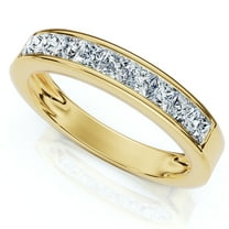Pompeii Yellow Gold 1/2ct Princess Cut Diamond Wedding Ring (H,I1)
