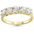 thumbnail image 1 of Pompeii 1 1/4ct Diamond Wedding 14k Yellow Gold Anniversary Ring 5-Stone High Polished, 1 of 5