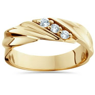 Men's Fashion 18K Solid Yellow Gold 2.15CT Natural Diamond Wedding Band ...