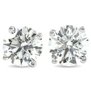 Pompeii3 1/2 - 2Ct TDW Diamond Screw Back Studs in 14k Gold Women's Earrings Lab Grown