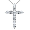 thumbnail image 1 of Pompeii 1.25Ct Diamond Cross 14k Gold 18" Necklace 1" Tall Lab Grown (F/G,VS1-VS2), 1 of 4