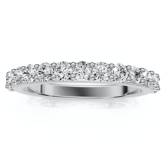 Pompeii 1/2ct Diamond Wedding Ring Stackable Womens Anniversary Band 10K White Gold