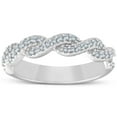 thumbnail image 1 of Pompeii 1/3 Ct Diamond Infinity Womens Wedding Anniversary Ring 14k White Gold Band, 1 of 4