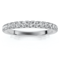 Pompeii 1/3ct Pave Diamond Wedding Ring 14K White Gold (G/H,I1)