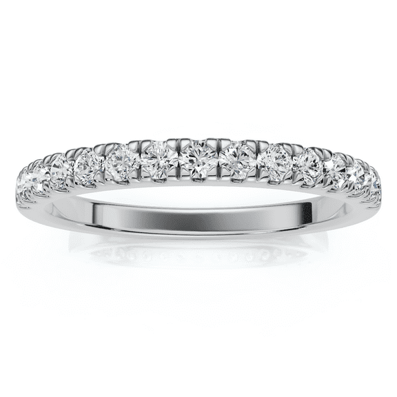 Pompeii 1/3ct Pave Diamond Wedding Ring 14K White Gold (G/H,I1)