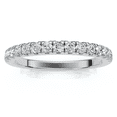 thumbnail image 1 of Pompeii 1/3ct Pave Diamond Wedding Ring 14K White Gold (G/H,I1), 1 of 5