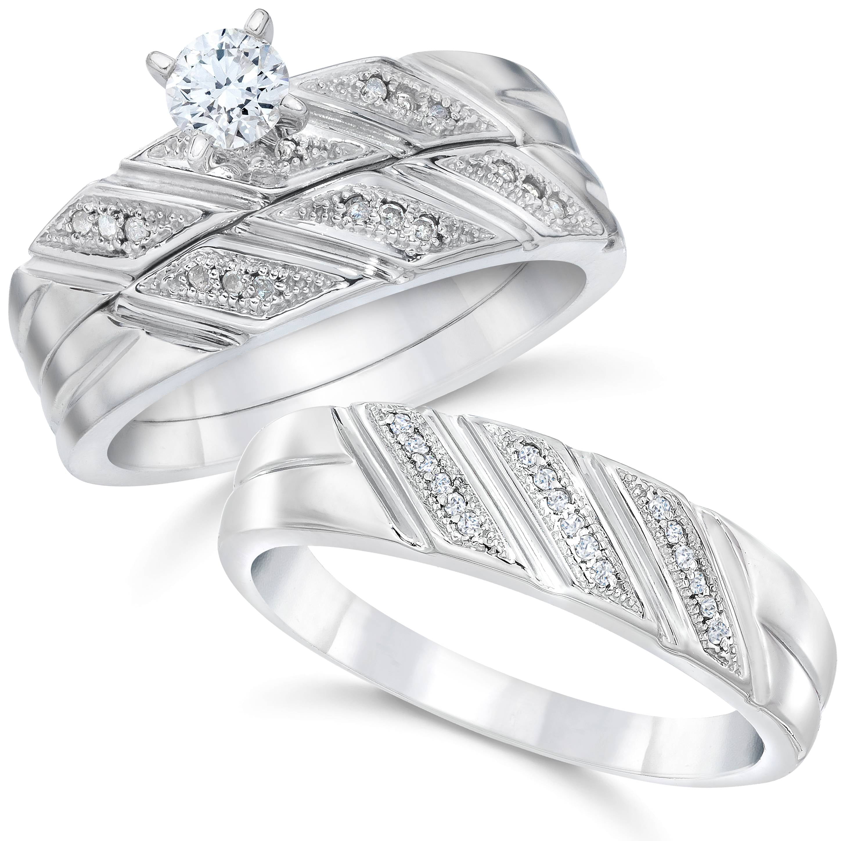 Pompeii3 1 3ct His Hers Diamond Trio Engagement Wedding Ring Set 10K White Gold 77a56dc5 e7bc 4ebe a2e7 93835228e93b 1.6fa9430488baf4d60faf819283b085b8