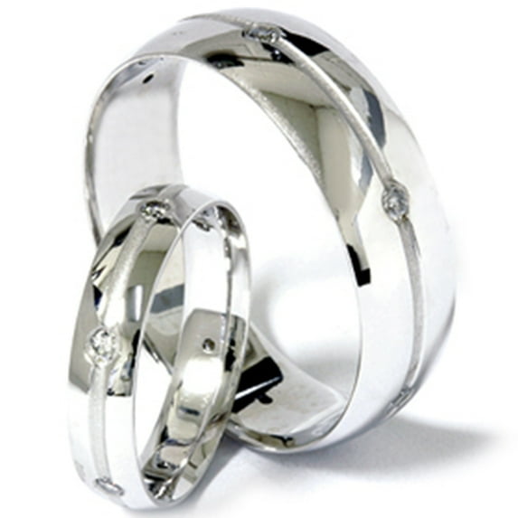 Pompeii3 1/3ct Diamond Matching His Hers Wedding Band 14K Set