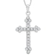 thumbnail image 1 of Pompeii 1/4Ct T.W. Diamond Cross 10k White Gold Vintage Pendant 18" Chain Necklace, 1 of 3