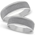 thumbnail image 1 of Pompeii3 Matching 14K White Gold His Hers Wedding Ring Band Set, 1 of 6